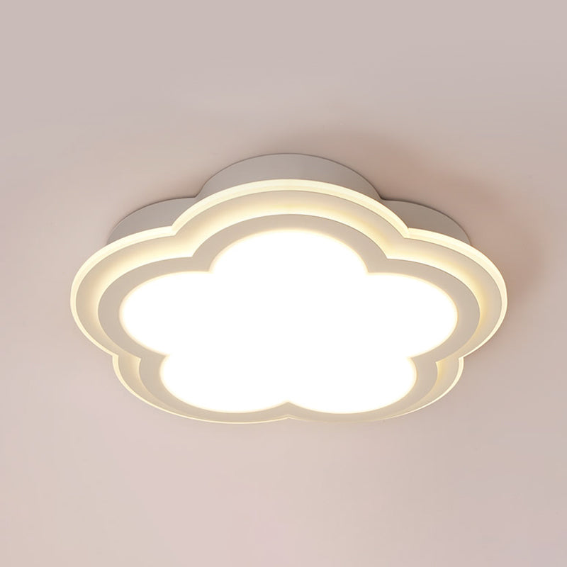Modern Cloud Led Ceiling Light In White For Foyer / 16