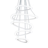 White Teardrop Led Chandelier - Modern Simplicity With 4/5 Tiers Acrylic Hanging Ceiling Lamp In
