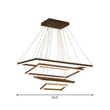 Contemporary Acrylic Led Pendant Coffee Chandelier Lamp - 3/4/5 Tiers