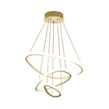 Minimalist White Led Pendant Light: 2/3-Tier Triangle/Round Acrylic Shade For Dining Room Chandelier