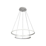 2/3 Tiered Pendant Led Chandelier For Modern Dining Rooms In White/Coffee Acrylic