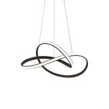 Cycle Pendant Light Fixture: Acrylic Led Chandelier In Black/White Warm/White (19.5/27.5 Width)