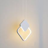 Minimalist Acrylic Hanging Ceiling Light: Oval Round Square Pendant Lighting In Black/White For