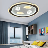 Kids Led Black Ceiling Light With Cloud Design For Baby Room And Hallway