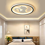 Acrylic Led Kitten Ceiling Fixture - Animal Inspired Light For Bedroom And Nursery White / Warm