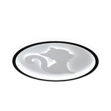 Acrylic Led Kitten Ceiling Fixture - Animal Inspired Light For Bedroom And Nursery White /