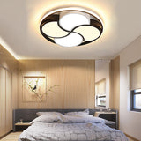 Kids Windmill Flush Mount Light: Acrylic Led Ceiling Lamp For Nursing Room In Black & White