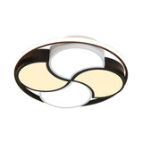 Kid’s Windmill Flush Mount Light: Acrylic Led Ceiling Lamp For Nursing Room In Black & White