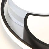 Kids Windmill Flush Mount Light: Acrylic Led Ceiling Lamp For Nursing Room In Black & White