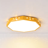 Stylish Macaron Octagon Led Ceiling Lamp For Childrens Bedroom