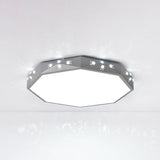 Stylish Macaron Octagon Led Ceiling Lamp For Childrens Bedroom