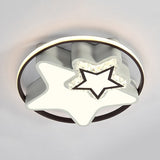 Modern Led Acrylic Star Flushmount Ceiling Light - White Flush Mount For Bedrooms / A