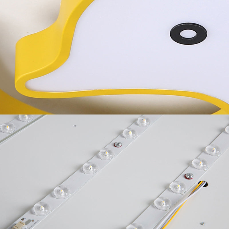 Childrens Led Dolphin Panel Ceiling Light For Lovely Cartoon Bedroom Decor