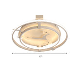 Plum Blossom Led Cartoon Ceiling Light - White Metal Acrylic Flush Mount For Cloth Shop