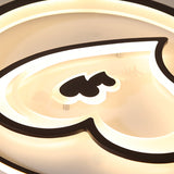 Nordic Style Led Black Acrylic Loving Heart Ceiling Light - Ideal For Hotels And Restaurants