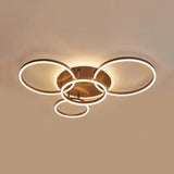 2/3/5 - Light Flush Ceiling Light With Brown Acrylic Shade - Warm/White For Living Room 5 / Warm