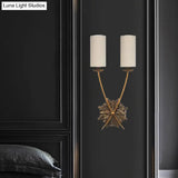 2-Light Traditional Tube Vanity Sconce In White For Bathroom
