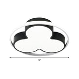 Flower Ceiling Mount Led Light For Child Bedroom - Nordic Style Acrylic Lamp