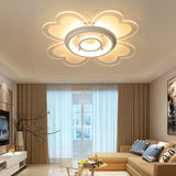 Modern Heart & Round Flush Mount Led Ceiling Light For Baby Room In White / 16 Warm
