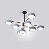 Modern Starburst Chandelier With Acrylic Shade - Perfect For Living Room Ceiling Lighting 8 / Grey