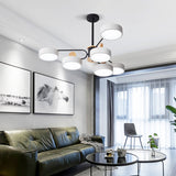 Modern Starburst Chandelier With Acrylic Shade - Perfect For Living Room Ceiling Lighting 6 / White