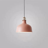 Modern Metal Barn Hanging Pendant Light For Dining Room - 1-Head Suspension Pink / A