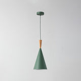 Sleek Geometry Drop Pendant: Simplicity Metal 1-Light Dining Room Hanging Light Kit With Wood Cork