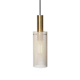 Cylinder Metal Pendant Light With Hollow-Out Design For Dining Room - Simplicity Suspension Lighting