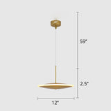 Modern Led Brass Bedside Light With Aluminum Shade