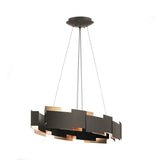 Contemporary Metal Pendant Chandelier Black Hanging Ceiling Light For Living Room