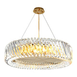 Minimalist K9 Crystal Chandelier Pendant Light Fixture - Available In 4/8/12 Lights Gold