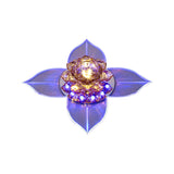 Minimal Led Flower Flush Mount Light: Clear Crystal Ceiling Lamp For Porch