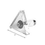 Modernist Triangle Led Ceiling Light With Clear Crystal-Flush Mount For Corridors