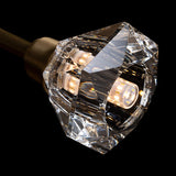 Post-Modern Crystal Branch Ceiling Light With Brass Finish - 6/12/15 Adjustable Heads For Bedroom