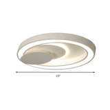 Modern Led Ceiling Mount Light In White For Kids Bedroom