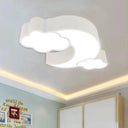 Cloudy Acrylic Flush Mount Ceiling Light For Classroom Or Child’s Bedroom White / 22’