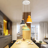 Assorted Wood Shade Pendant Lighting Fixture - 3 Head Suspension For Dining Room