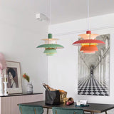 Sleek Metal Pendulum Ceiling Lamp With Tiered Design For Dining Room