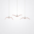 Modern Metal Led Pendant Light Kit Featuring Seagull Design For Dining Room Pink / B