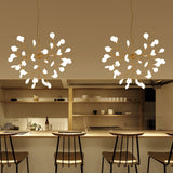 Gold Led Chandelier: Modern Acrylic Firefly Suspension Lighting For Kitchen