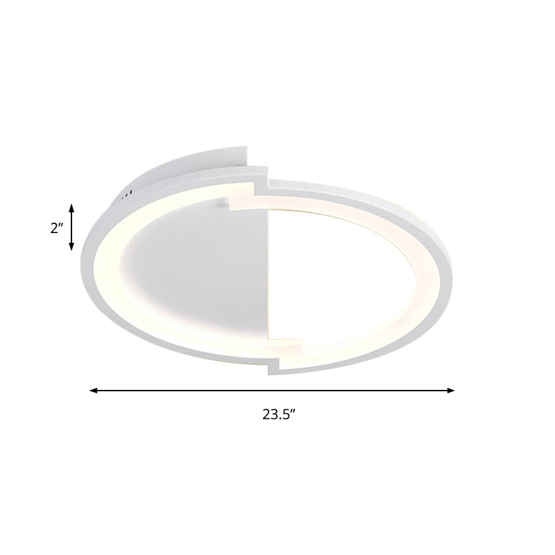 Sleek Round Acrylic Flush Mount Ceiling Light In Multiple Sizes And Colors - Led Warm/White Glow
