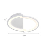 Sleek Round Acrylic Flush Mount Ceiling Light In Multiple Sizes And Colors - Led Warm/White Glow