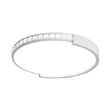 16/19.5/20.5 Wide Crystal Led Flush Mount Ceiling Light For Bedroom And Living Room