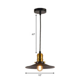 Industrial Black Single Bulb Pendant Light For Dining Room - 8.5 10 12 Width Options