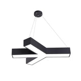 Contemporary Black Led Hanging Lamp For Gymnasiums: Branch Design Acrylic Commercial Pendant