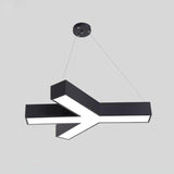 Contemporary Black Led Hanging Lamp For Gymnasiums: Branch Design Acrylic Commercial Pendant