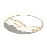 Modern Mountain Led Flush Mount Ceiling Light