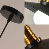 Industrial Wrought Iron Pendant Light With 8.5/10 Wide Saucer Design - 1-Light Black Fixture For