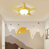 Nordic Stylish Starfish Kids Flush Mount Ceiling Light Fixture