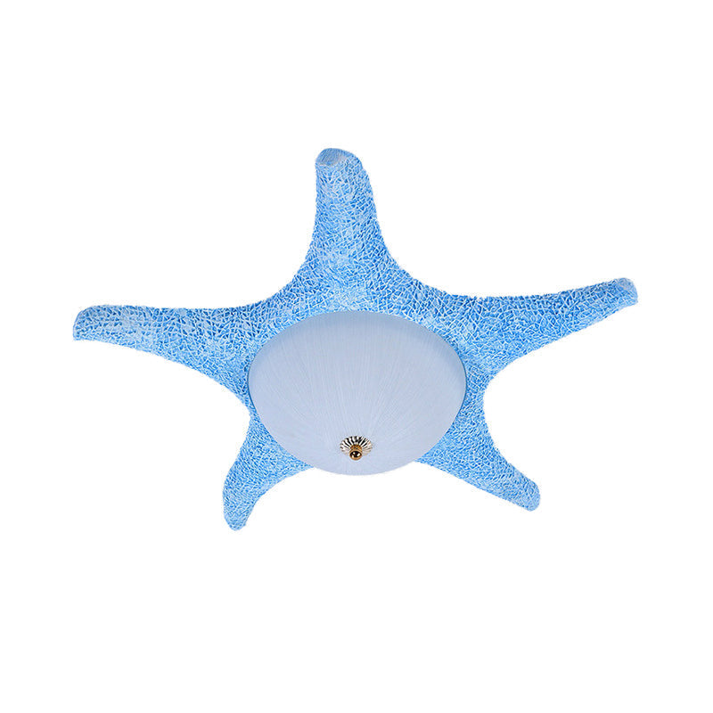 Nordic Stylish Starfish Kids Flush Mount Ceiling Light Fixture